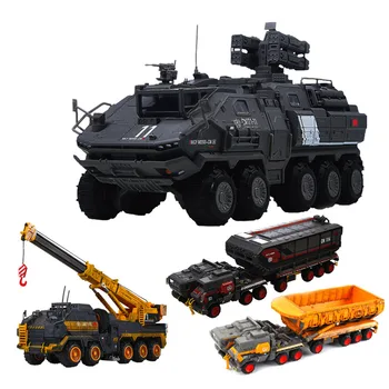 

1:144 or 1:50 Engineering Bucket Carrier Transport Vehicle Model Military Truck Toy Car Alloy Van Model Building Kits Gift