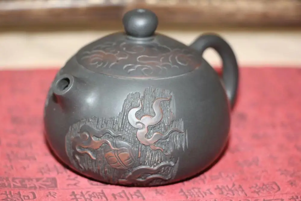 Jian shui ceramic tea pot for puer and black tea Xi Shi Wei Long "Си Ши Хвост Дракона" около 150ml