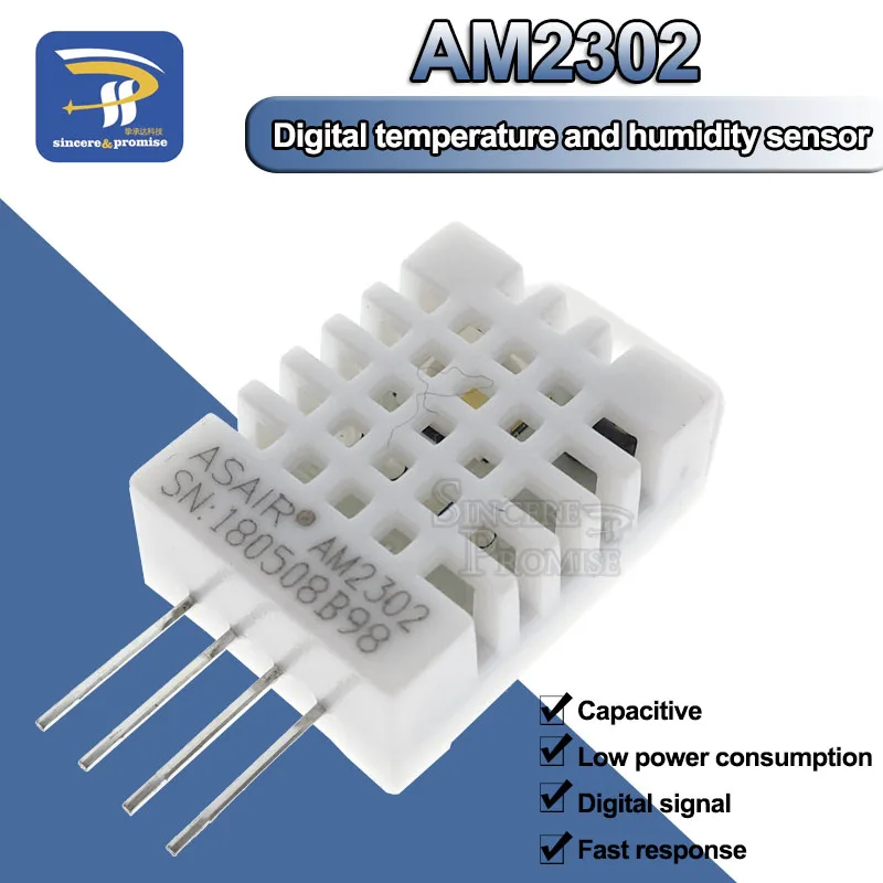 Высокая точность AM2302 DHT22 цифровой Температура& влажности Сенсор модуль 5V одиночного автобуса Интерфейс для Arduino Uno R3 один - Цвет: DHT22
