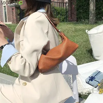 

Women PU Leather Solid Color Hobo Shoulder Bags Lady Zipper Armpit Sling Handbag Light Wild Simple Female Daily Bag