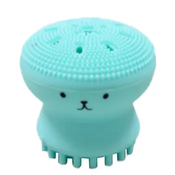 

creative silicone small Cute octopus facial cleaning brush Pore Cleaner beauty instrument face washing Exfoliating