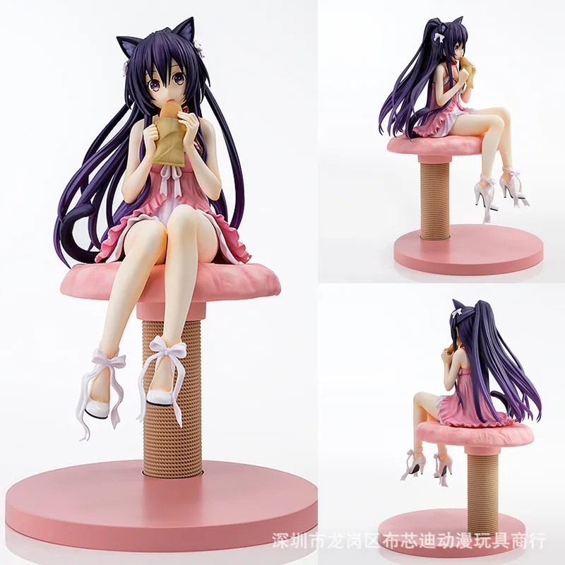 

Anime Peripheral Date Big Battle of God Ten Fragrant Night Cat Ears Eat Bread Garage Kit Model Boxed Decoration