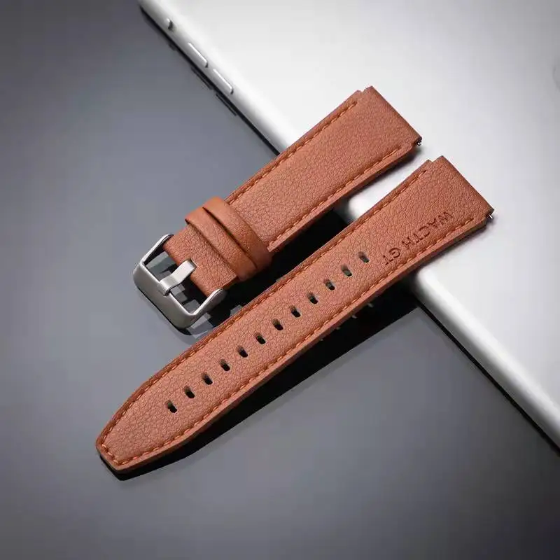 Premium 22mm Leather Strap Band - Sport Edition Original Watchband Replacement Bracelet Correa