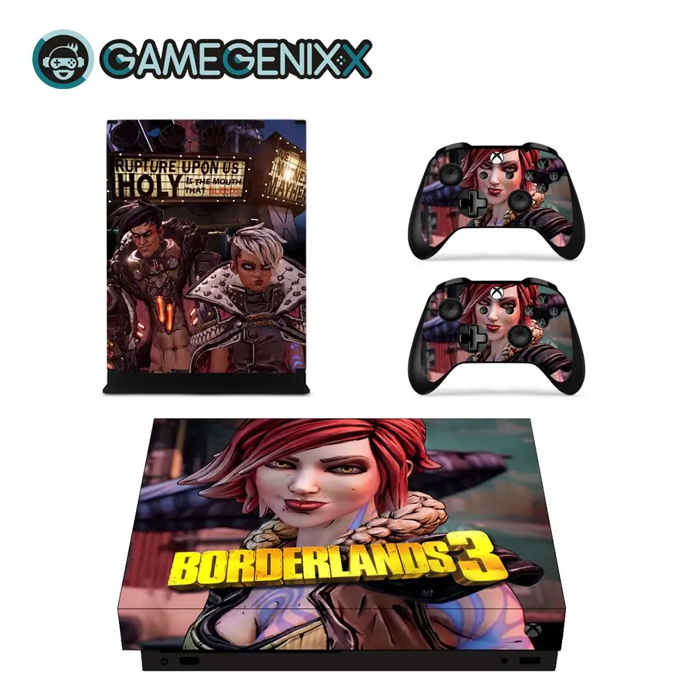GAMEGENIXX кожи стикер Защитная Наклейка Обложка полный набор для Xbox One X консоли и 2 контроллеров-borderland 3