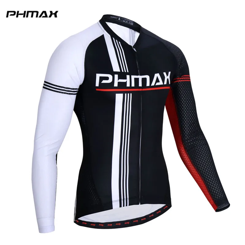 PHMAX Pro Long Sleeve Cycling Jerseys Breathable MTB Bicycle Cycling Clothes Autumn Racing Road Bike Cycling Clothing For Men