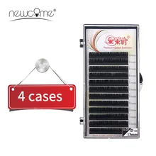 Thinkshow 4 шт./лот Россия 3D шелк объем индивидуальное наращивание ресниц натуральные длинные ручной работы накладные ресницы