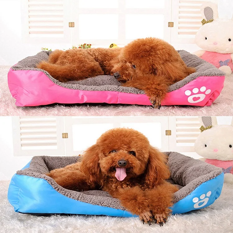 cheap Dog Beds Paw Pet Sofa Waterproof Bottom Soft Fleece Warm Cat Bed House Petshop Dropshipping cama perro