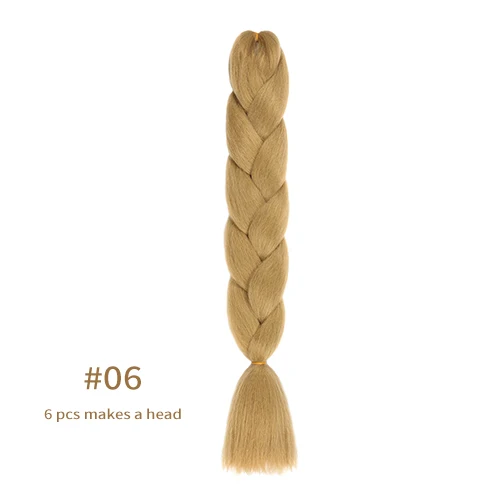 Synthetic jumb Braids Ombre Braiding Hair Extension Box Braid Hair Pink Purple Yellow Golden Colors hair 24inch kanekalons hair A6