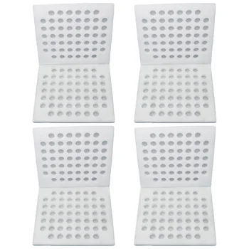 

2 Sets of 4PCS Pearl Wool Quail Eggs Tray Foam Wrapping Egg Holder Foam-lined Egg Tray Quakeproof Quail Eggs Box for 52PCS Quail