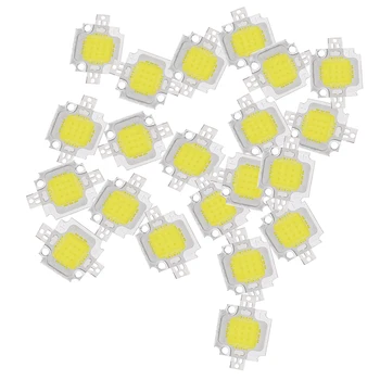 

TOP 20PCS 10W LED Pure White High Power 1100LM LED Lamp SMD Chip light Bulb DC 9-12V
