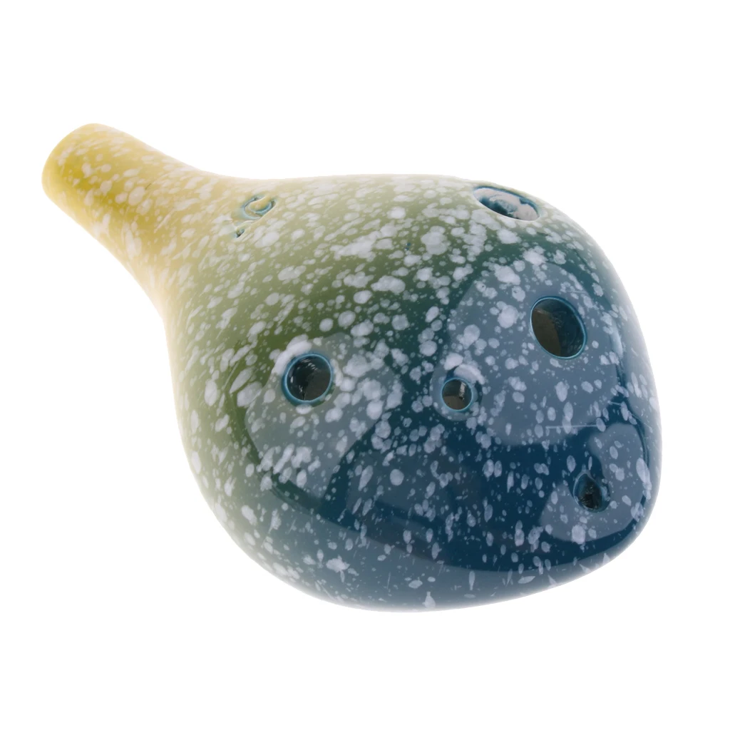 6 Holes Ceramic Ocarina C Key Musical Instrument for Music Lovers