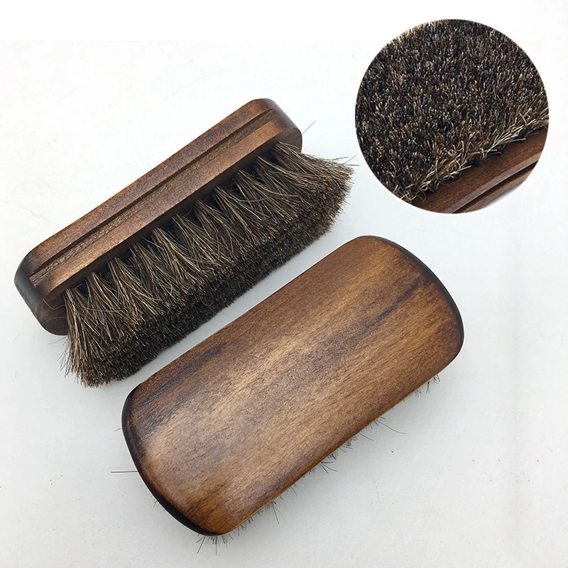 Horse Hair Shoes Cleaner Brush Polishing Tools