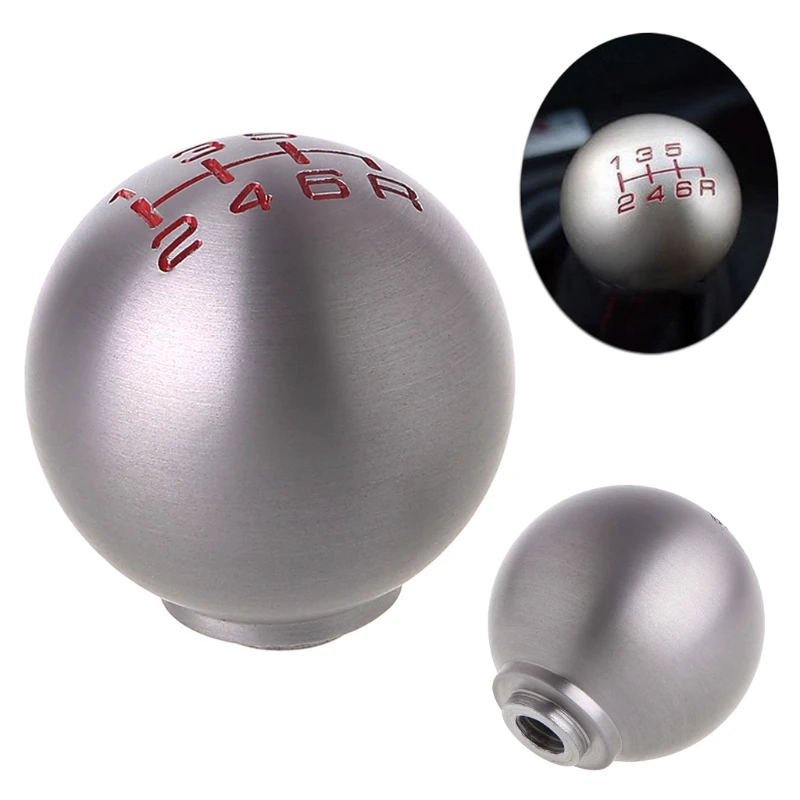 

Aluminum 6 Speed Manual Shift Knob Gear M10x1.5 Thread For Honda Civic Odyssey Accord