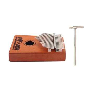 

17Keys African Native Kalimba Mbira with A Set Kalimba Replacement Parts 7.2x5.18x1.38inch