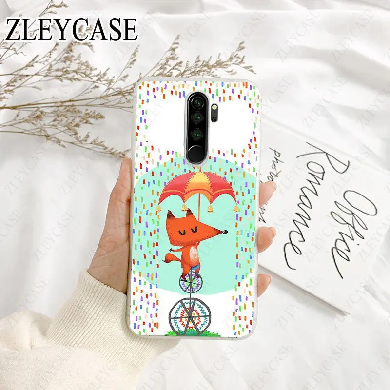Cartoon Animals Fox Deer Hedgehog