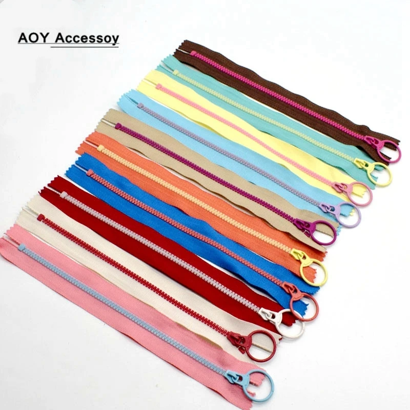 3# Closed End Resin Zippers Pull Ring Zip Slider Head for DIY Handmade Crafts Sewing Bags Wallet Purse Cloth Accessories zipper