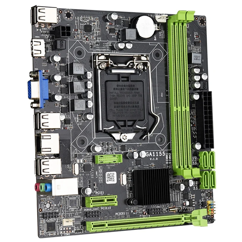 H61 LGA1155 практичная материнская плата для настольного компьютера с SATA 2,0 USB2.0 DDR3 1600MHz 16G двухканальная материнская плата для Core I3 I5 I