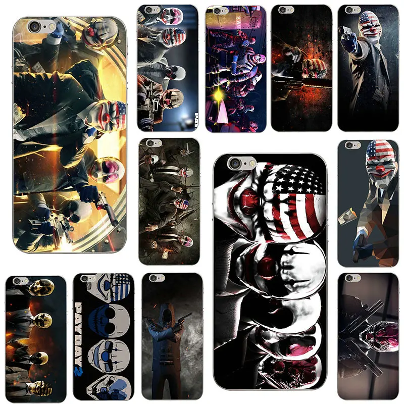 Payday 2 для iPhone 8 7 6 6S Plus X XR XS 11 Pro Max 5 5S SE 5C 4 4S Сумки силиконовый чехол-накладка из
