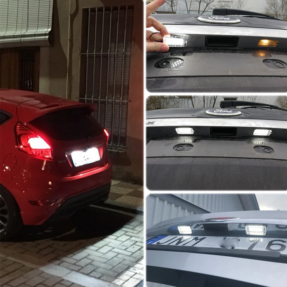 Светодиодный светильник номерного знака для Ford Focus 5D Fiesta Mondeo 2009 2020 2019 2018 2017 C MAX Kuga