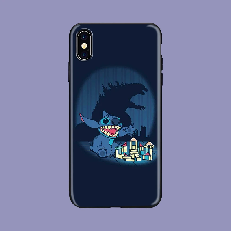 Ohana coffee с милым рисунком Стич мягкий силиконовый черный чехол для телефона iPhone 11 pro 5 5S se 6 6s 7 8 plus X Xs XR max - Цвет: 1885