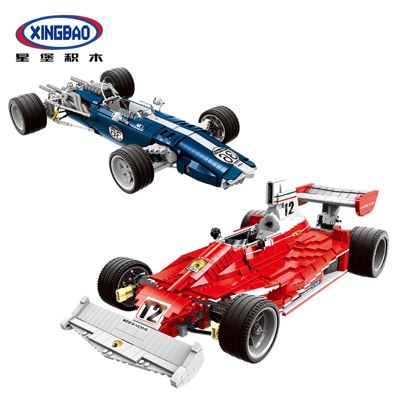 

XINGBAO 03022 The Blue Racing Car Set Building Blocks Bricks Model Kit Educational Funny Toys As Gifts For Kids Fit Legoinglys