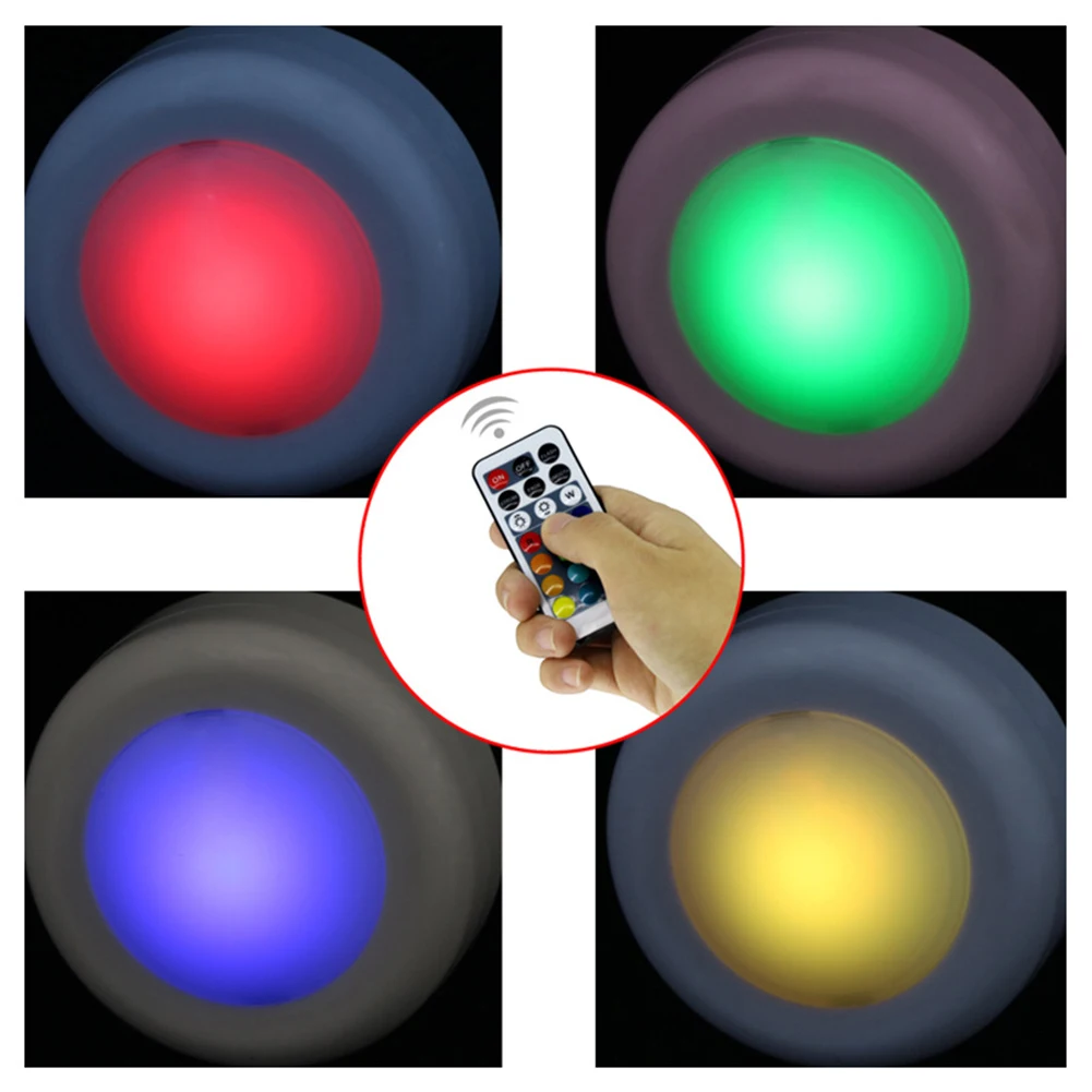 6 шт. ABS клей пульт дистанционного управления домашний RGB светодиодный красочный беспроводной декоративная ручка ночник легко установить Pat лампа портативный