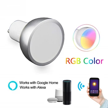 

1/2/4Pcs Wifi Lamp Cup GU10 Lamp Cup Dimming Toning Lamp Cup Wifi Bulb RGBW Dimming Graffiti Smart Light
