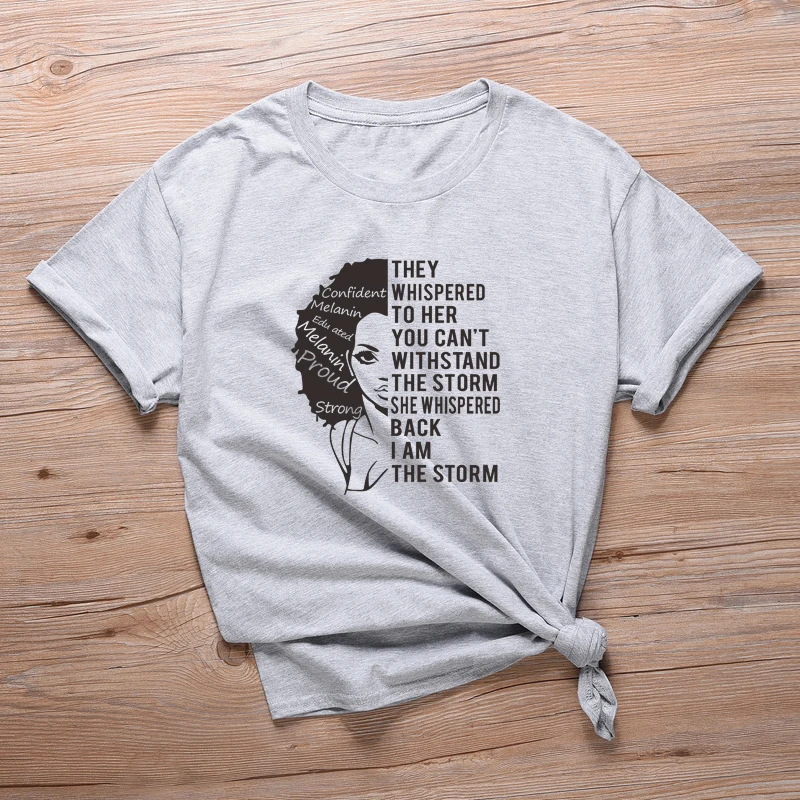 Culture Slogan Tee Shirts Black Girl 