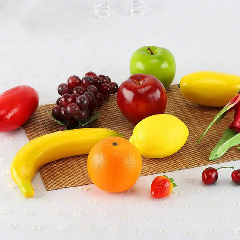 20cm Simulation Fruit Banana Toy Artificial Fake Foam Fruits Photography Props for Wedding Party Home Decoration Education Toys