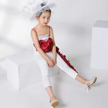 Платье для девочек; Новинка года; Стильная летняя модель для детей; крутой костюм для подиумов; брюки; нарядное платье