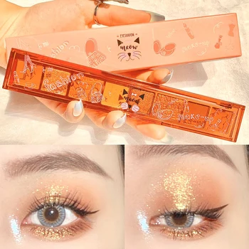 

Transparent Keyboard Eye Shadow Velvet Eight-color Eye Shadow Matte Fine Flash Lasting Compliant Eye Shadow Palette Makeup TXTB1