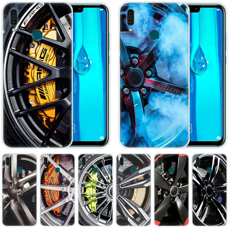 Silicone Case Sports car Wheels rims vehicles for Huawei Mate 30 20 Lite 10 Pro Y5 Y6 Y7 2019 Y9 Prime 2018 2017 | Мобильные