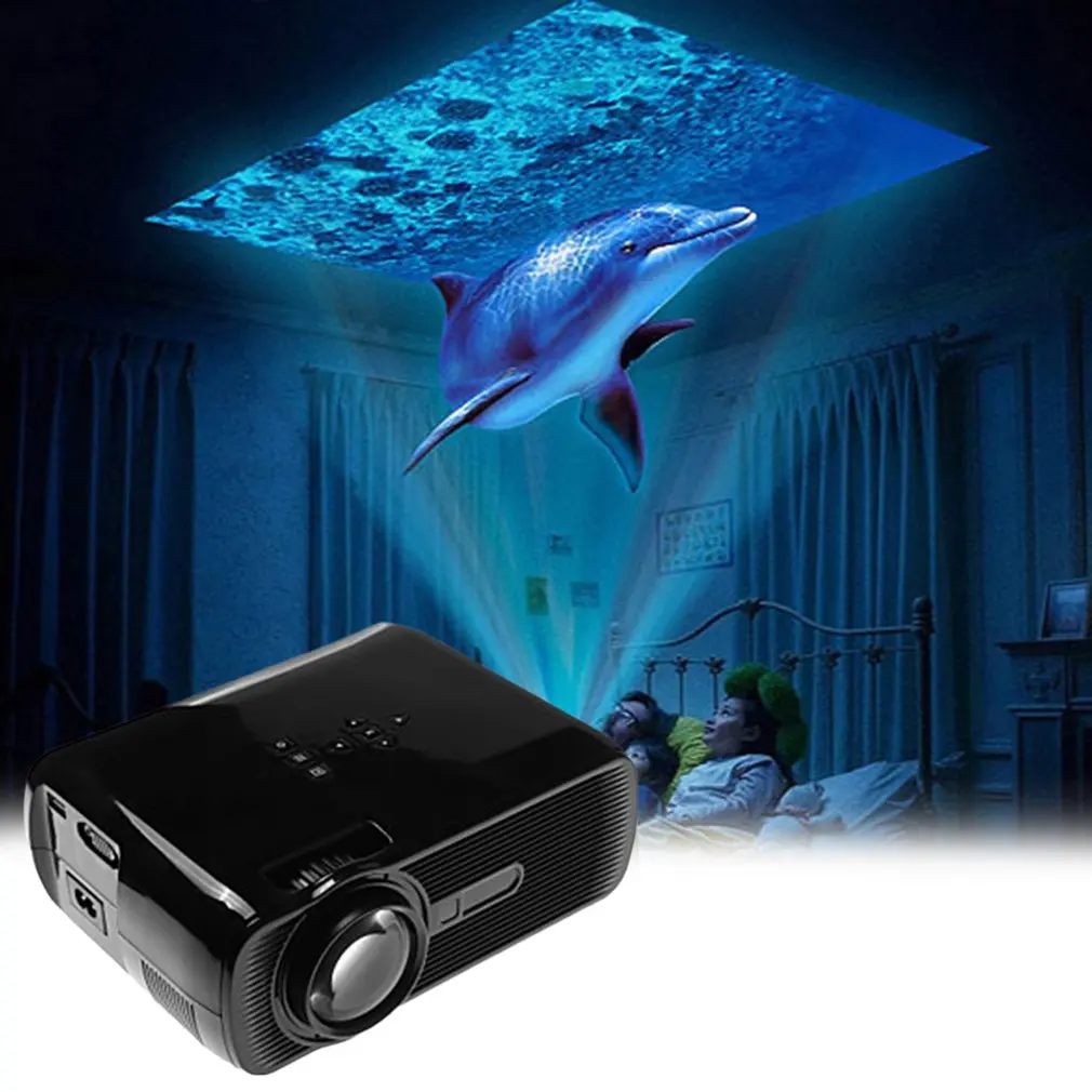  Mini LED Projector HD 1080P 1500 LM Home Theater Video Projector Home Multimedia Cinema TV Laptops 