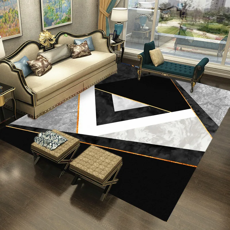 Скандинавский светильник, роскошный мраморный ковер с геометрическим рисунком, домашняя прикроватная тумбочка для спальни, коврик для пола с лифтом, диван, журнальный столик, нескользящий ковер