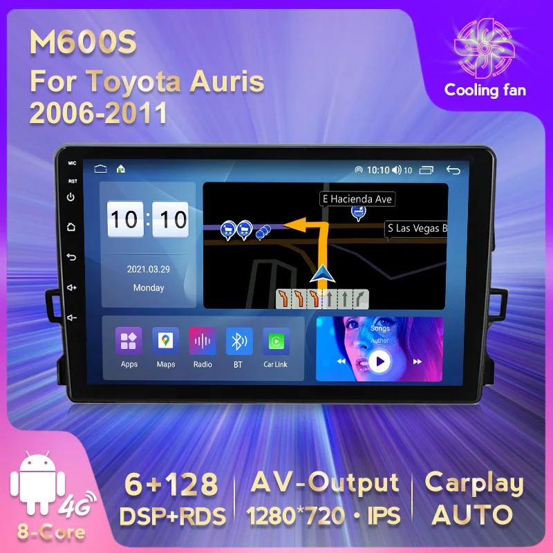 Авторадио Android 11 для Toyota Auris E150 2006-2012 автомобильное радио мультимедийный