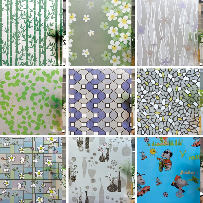 

Hot Sale Frosted Window Glass Privacy Film Opaque Water-Proof Moisture-Proof Self-Adhesive Blackout With Glue Home Decor Film