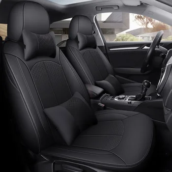 

Custom Full Covered Car Leather Seat Cover For Audi A3 2014 - 2019 High Quality Covering old seats luxury Car Seat Protector pad