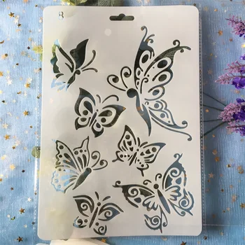 

26cm Butterflies DIY Craft Layering Stencils Painting Scrapbooking Stamping Embossing Album Paper Template