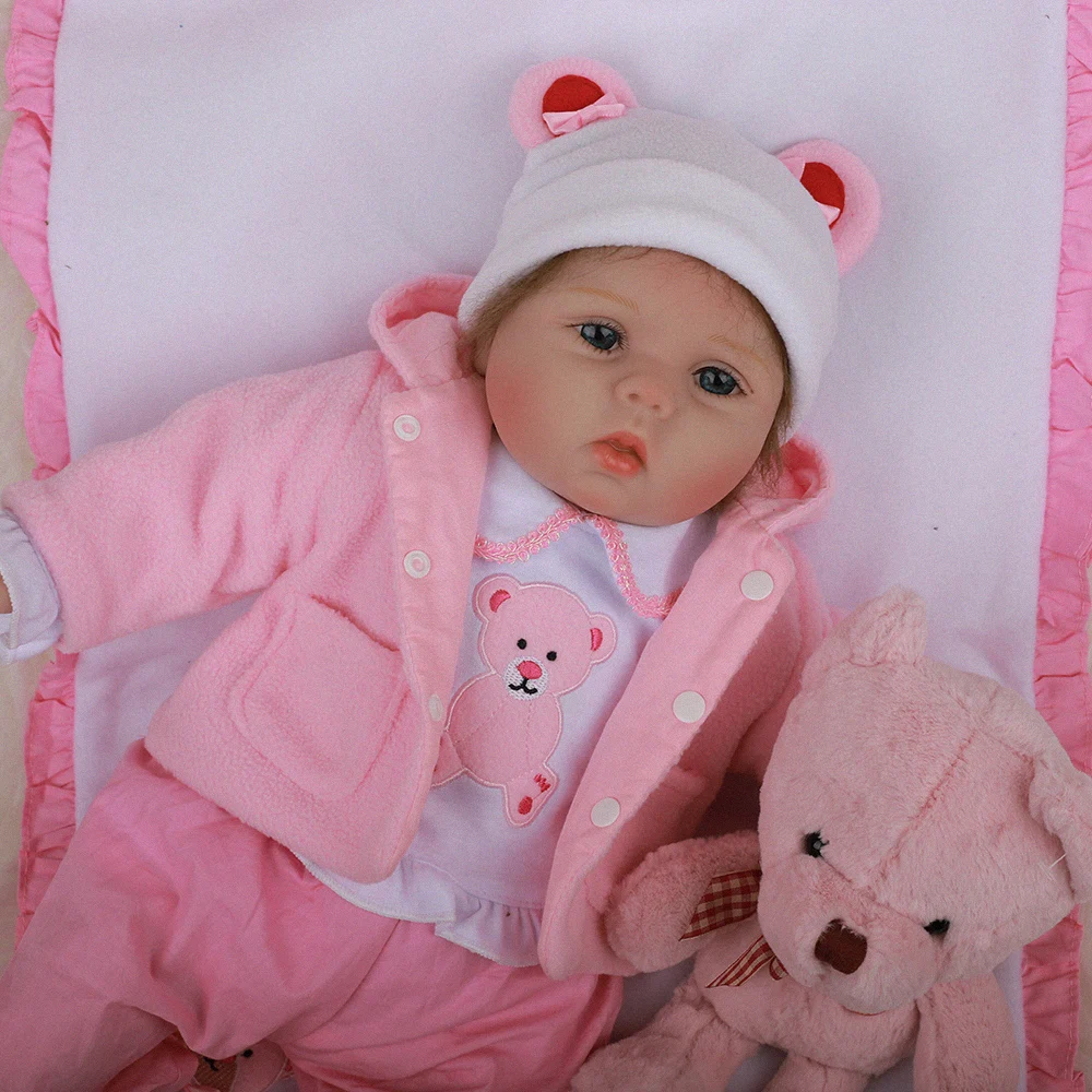 18 дюймов 45 45 см реалистичные Boneca Reborn силиконовые прекрасные Bebe Reborn Детские куклы ткань Menina Детские Куклы Дети День рождения Рождественский подарок