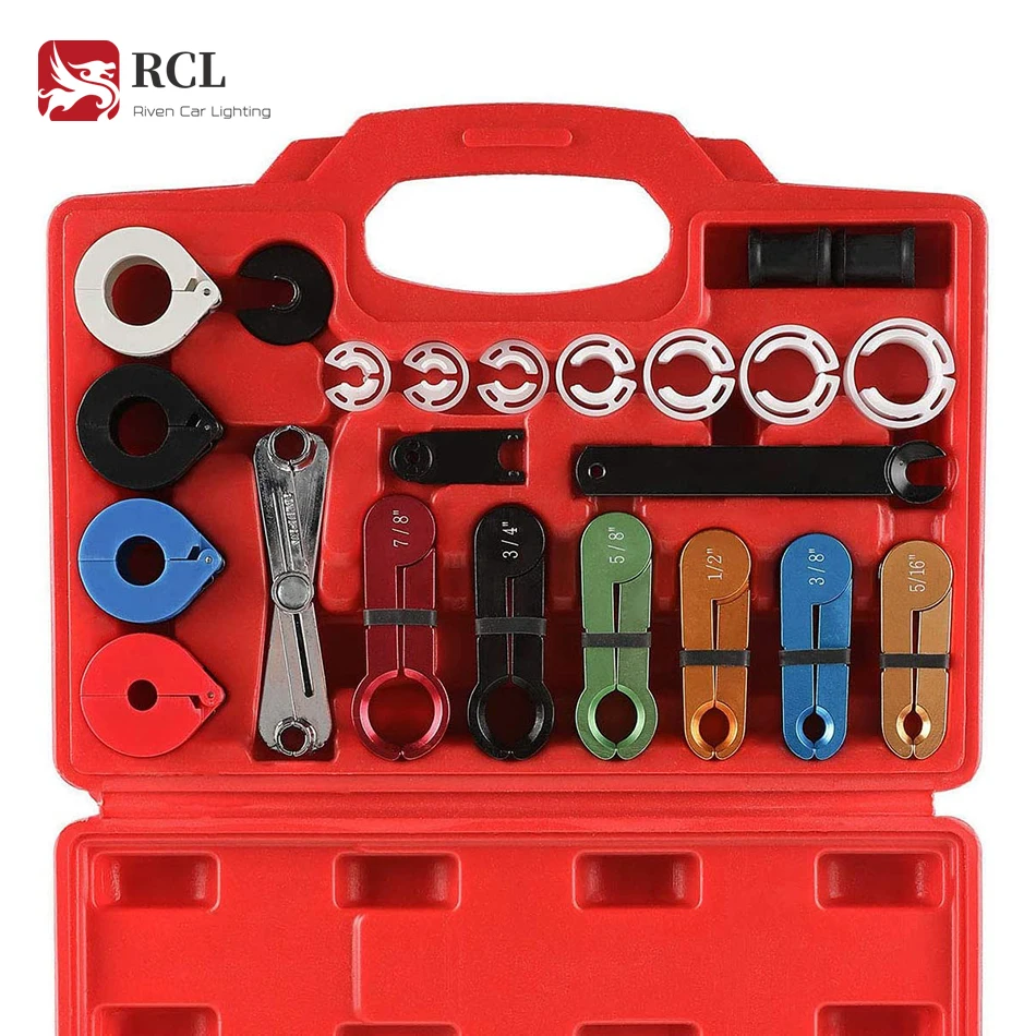 Disconnect Tool Kit 22pcs for Automotive AC Fuel Line and Transmission Oil Cooler Line with Scissor Type Remover For ford 