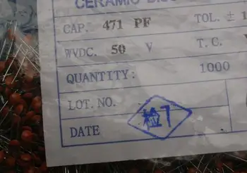 

Free Delivery. 1 package 1000 ceramics capacitors only 471 p 471 pf 50 v