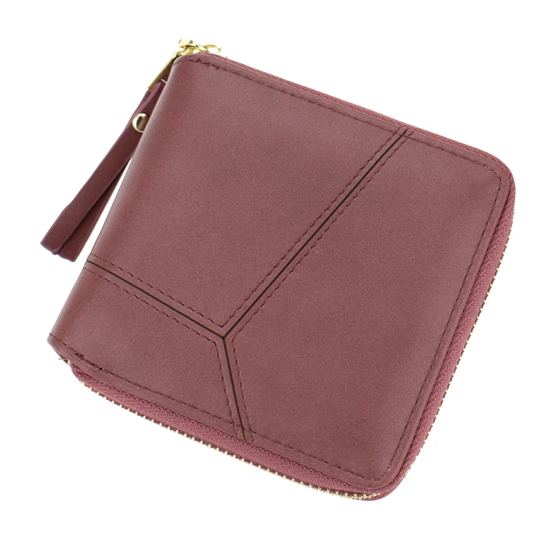 Square Small Women Wallet Pu Leather Female Purse 2024 Brand Designer Lady Wallet Short Girl Purse Zipper Card Holders 4