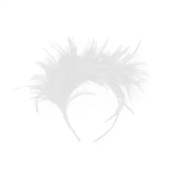 

1 pc Feather Flapper White Headpiece Bridal Party Wedding Headband Headdress Headwear for Women Party