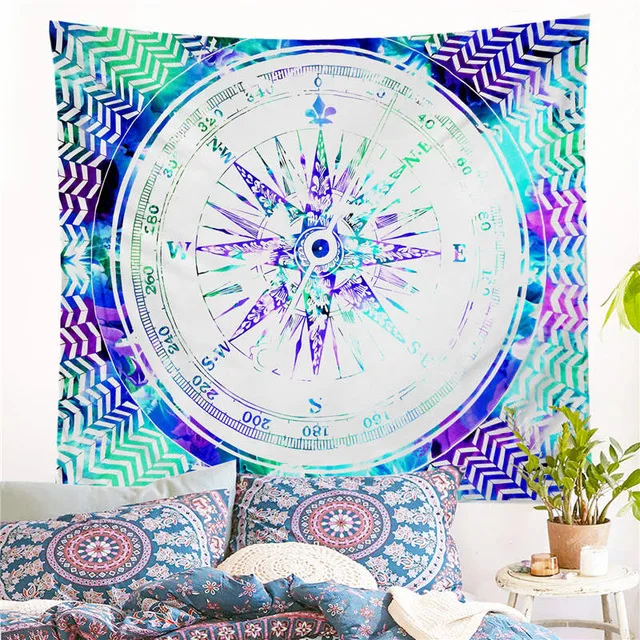 B8 Elephant Tapestry Colored Printed Decorative Mandala Tapestry Watercolor 130cmx150cm 150cmx200cm Boho Wall Carpet - Цвет: B8