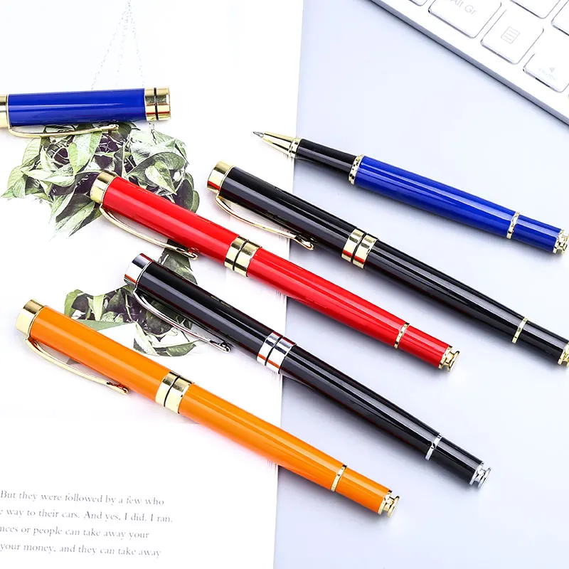 Luxury Roller Ball High Quality Black Signature Gel Pen Business Office School Stationery Personalise Custom Logo Stationary Kit