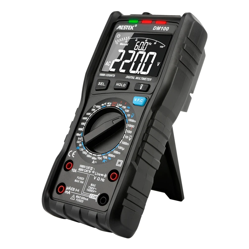 DM100 Цифровой мультиметр высокоскоростной умный двухъядерный T-rms NCV температура multimetro анти-сжигание предохранитель сигнализации мультиметры
