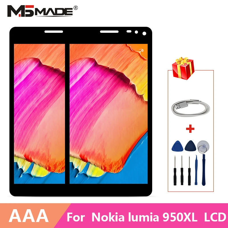 5," AMOLED для Nokia Lumia 950 XL ЖК-дисплей сенсорный экран с рамкой для Nokia 950XL RM-1116 дисплей дигитайзер сборка части