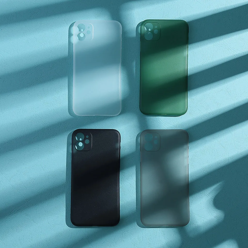 Прозрачный Ультратонкий чехол для iPhone 11 Pro Max Slim 0,3 мм Матовый Жесткий чехол-накладка мягкий чехол