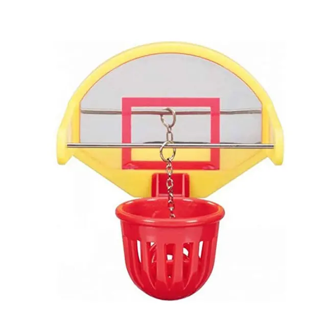 Jouets d'entraînement pour oiseaux Mini balles avec cloche Panier de basket  Perroquet Jouets Jouets éducatifs de basket-ball pour tourtereaux, Sanglier  8cmx14.7cm