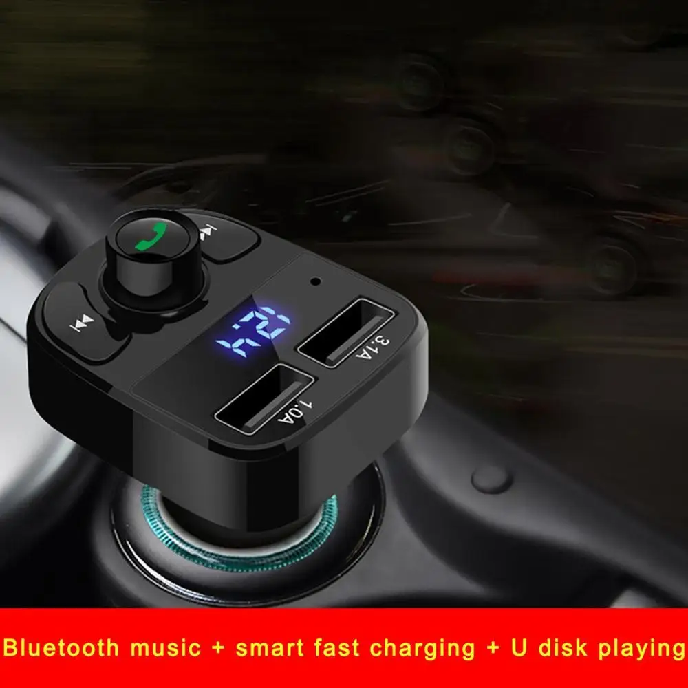 Беспроводной Bluetooth hands-free комплект fm-передатчик MP3-плеер для автомобиля lcd USB зарядное устройство FM модулятор автомобильные аксессуары